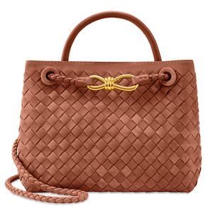 6923 Suede Woven Tote Bag Leather Shoulder Handbag Designer Top Handle